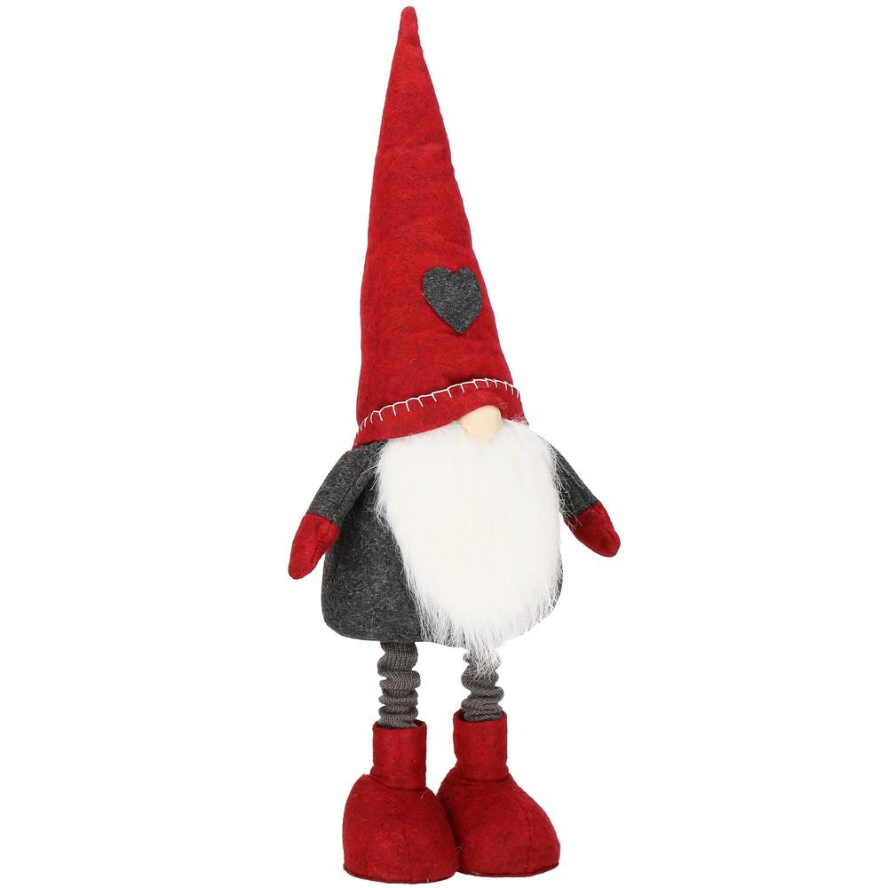 Figurina Craciun, Spiridus, picioare telescopice, inaltime extensibila 51-70cm