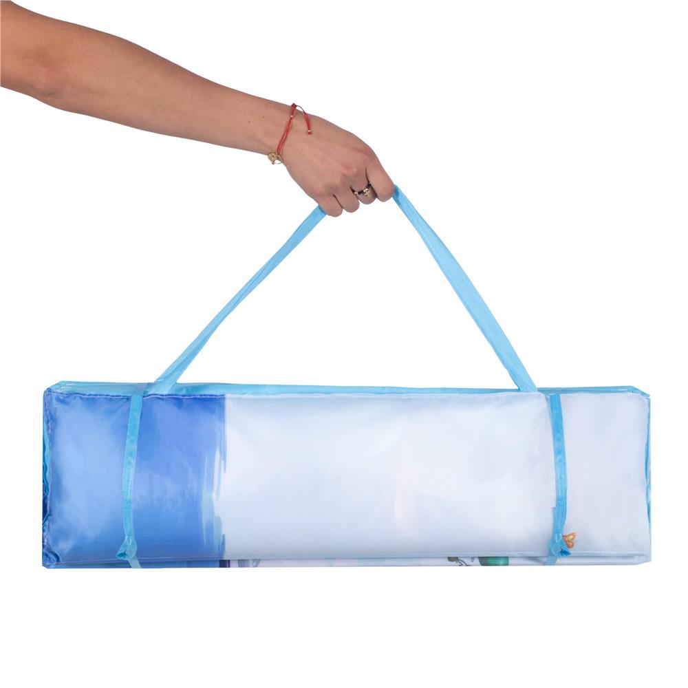 Saltea pentru plaja pliabila, din spuma, ultra-usoara, cu maner de transport, 60x180cm, albastru