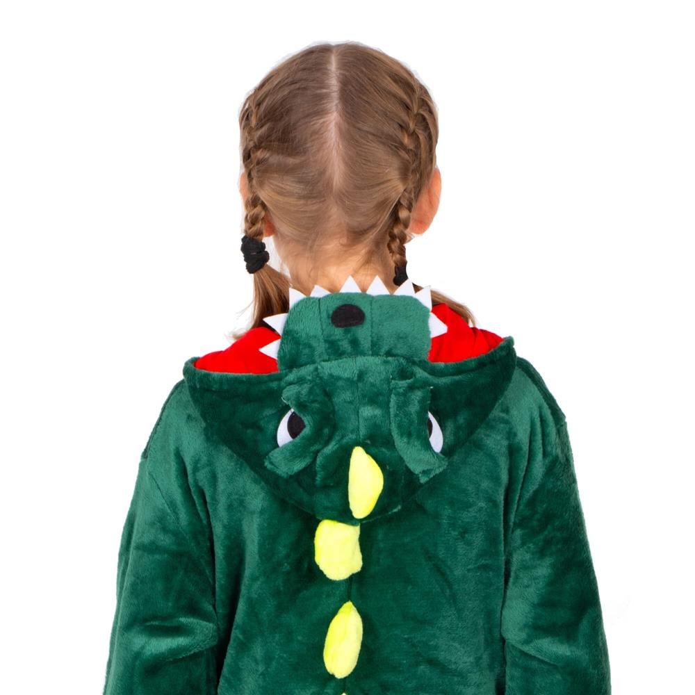 Pijama tip salopeta pentru copii, model Dragon, marime 110-120cm