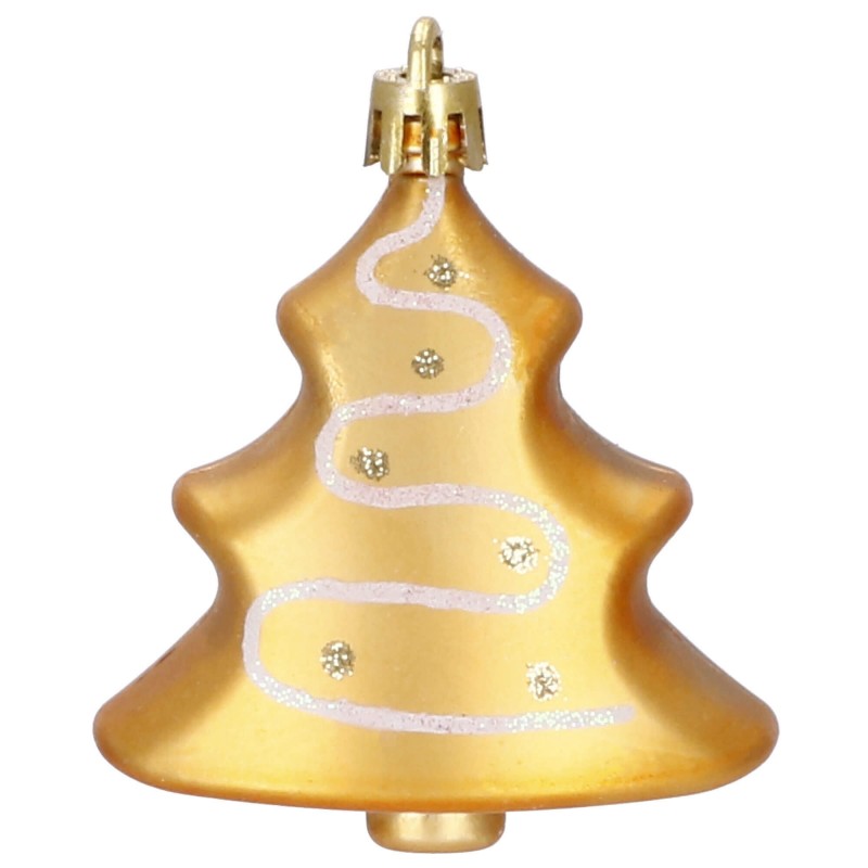 Set globuri si decoratiuni de Craciun, 77 piese, diverse dimensiuni, auriu
