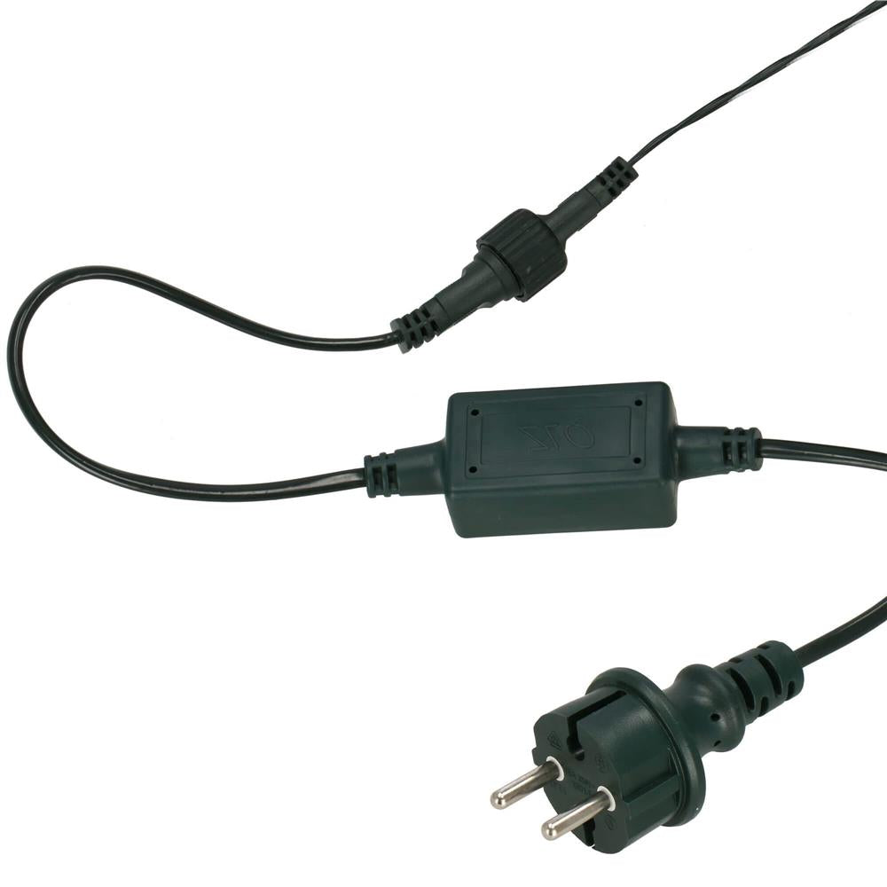 Ghirlanda luminoasa tip perdea Premium 500 LED-uri, 22,5m, 30Wati, interior/exterior, cu flash, alb cald (galben)