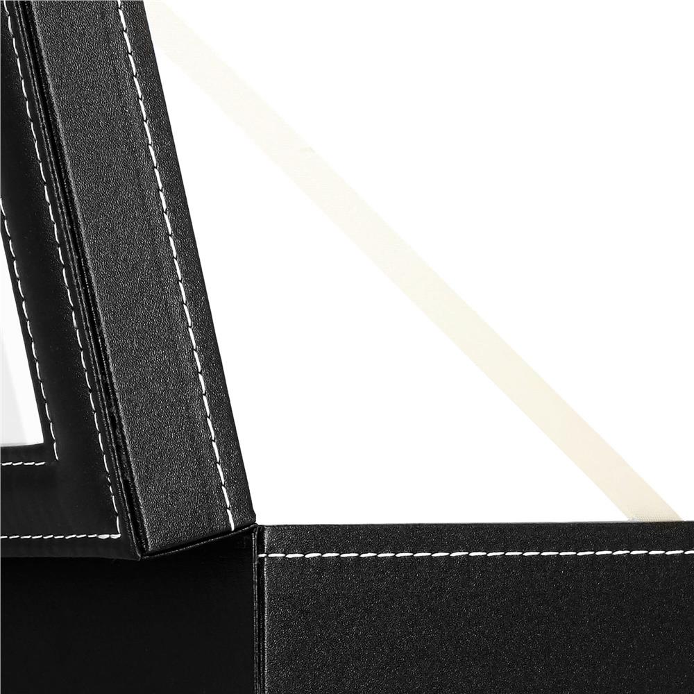 Cutie depozitare si organizare ceasuri, MDF, piele ecologica, 30x20x8cm, negru interior crem