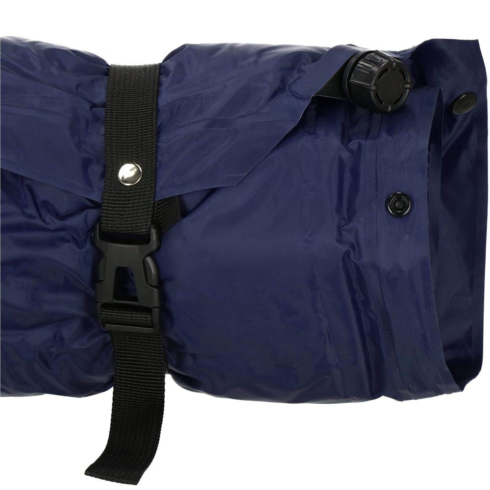 Saltea plabila cu perna din spuma poliuretanica, cu autoumflare, 193x68x3.5cm, bleumarin