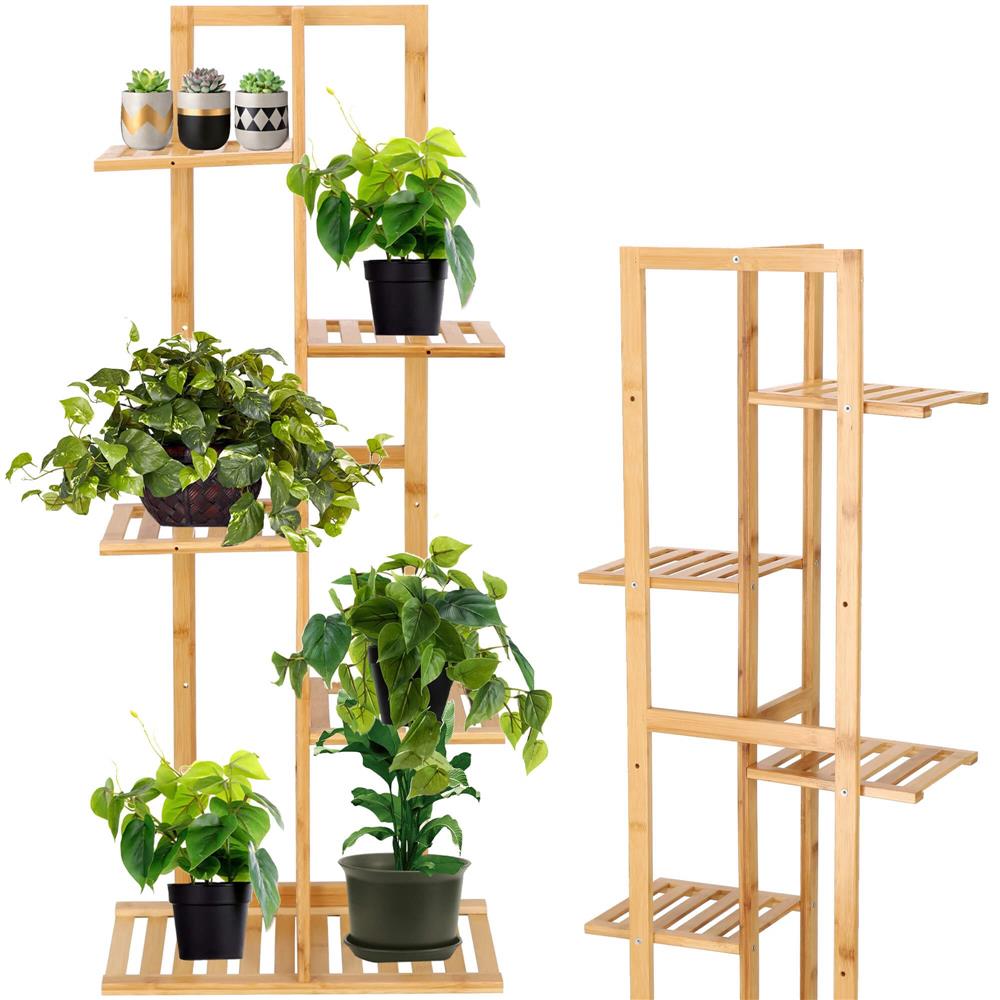 Stand de flori din lemn cu 6 etajere suport GA199, 102x40cm