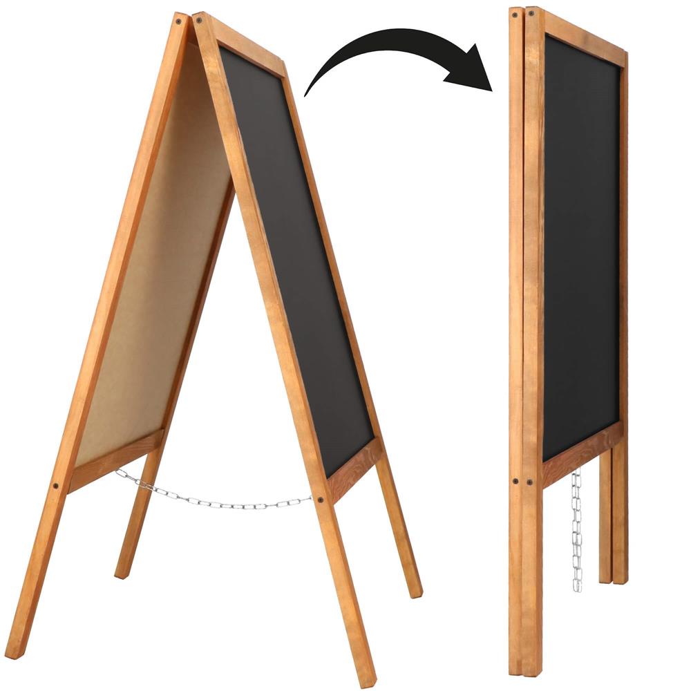 Panou stradal cu 2 fete, pentru meniu restaurant sau reclama, 60x100 cm, maro - 14