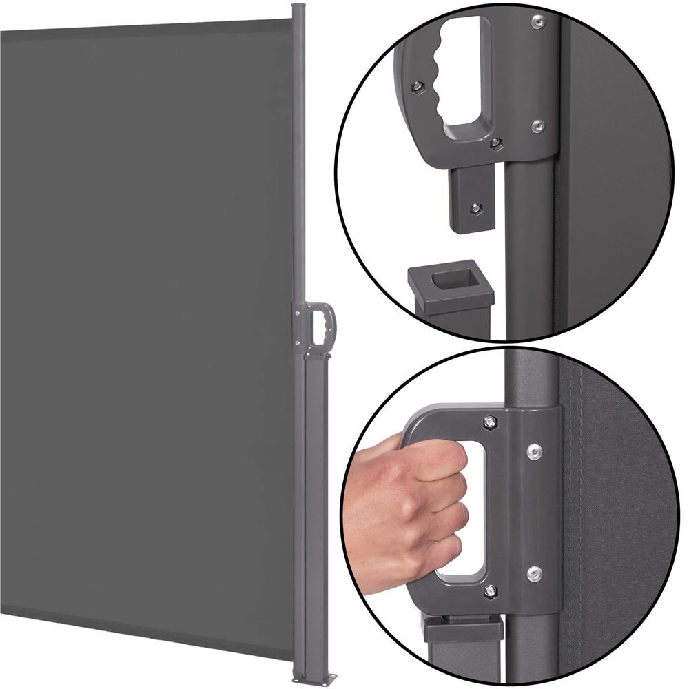 Paravan lateral pentru intimitate, extensibil, sistem fixare inclus, 200x300cm, gri inchis - 13