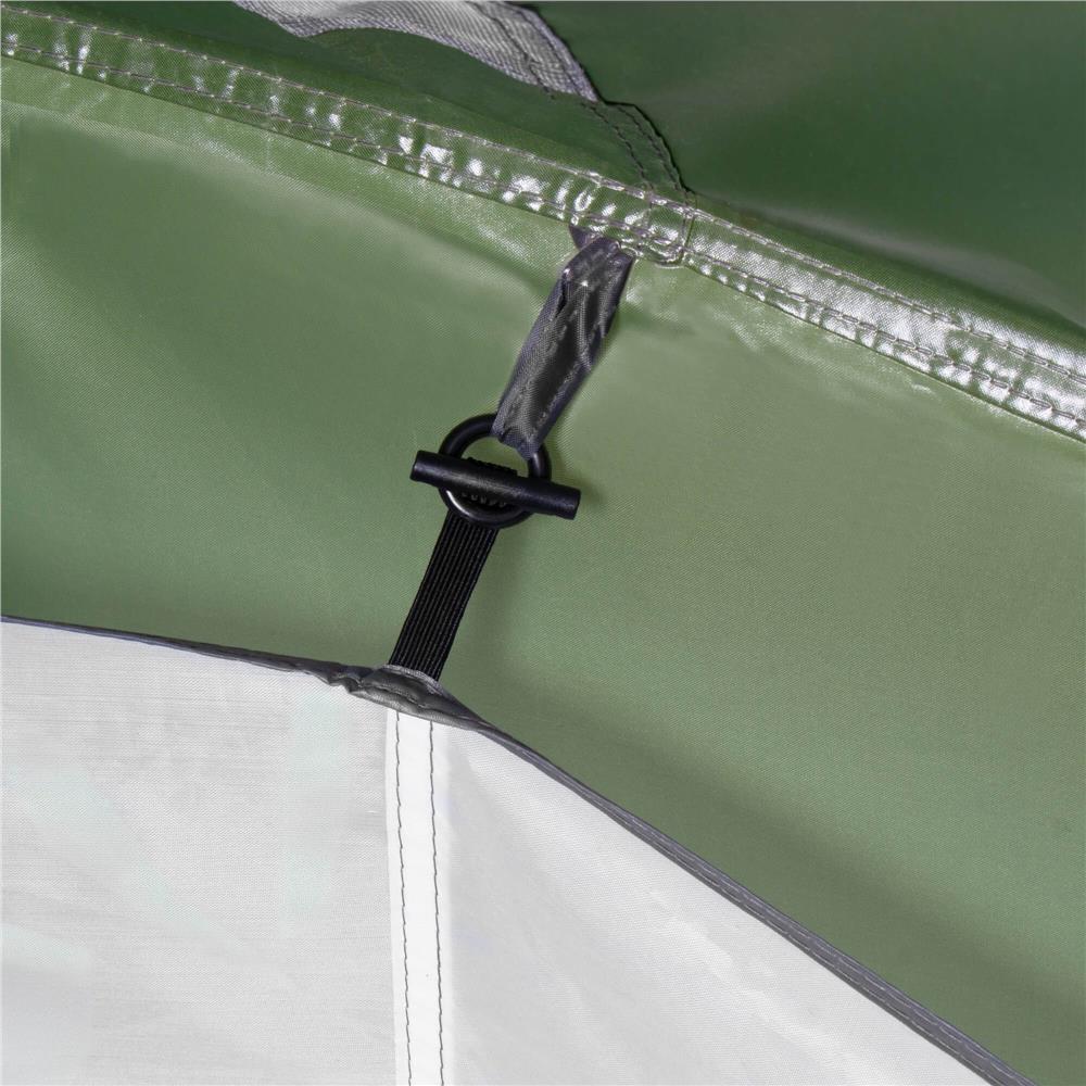 Cort camping, impemeabil, 2 camere + hol, 4 locuri, 460x200x245cm, verde - 10