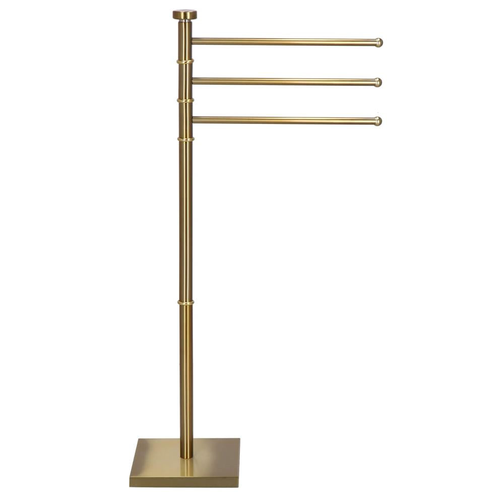 Suport cuier pentru prosoape cu 3 brate, inaltime 86cm, auriu lucios