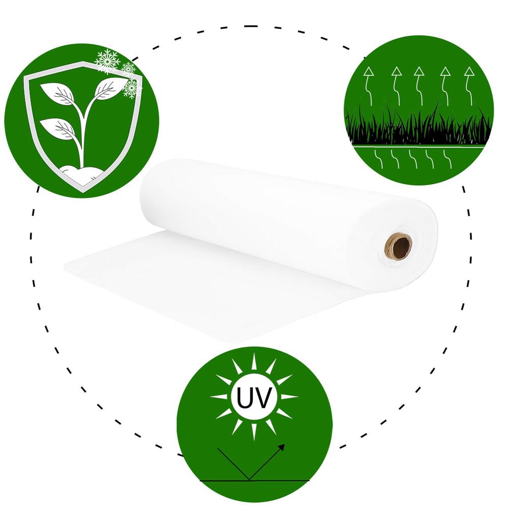 Folie agrotextil, mulcire, antiburuieni, filtru UV, 50 x 1.1metri, 70g/m2, alb