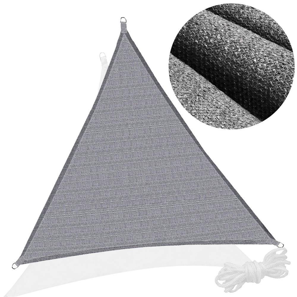 Copertina prelata de soare, triunghiulara, impermeabila cu protectie UV, 3x3x3m, gri