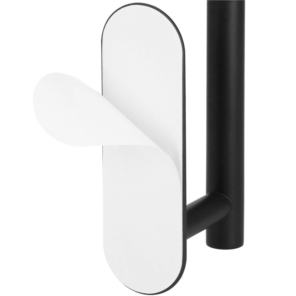 Suport hartie igienica din otel, prindere fara gaurire, 33.5cm, negru