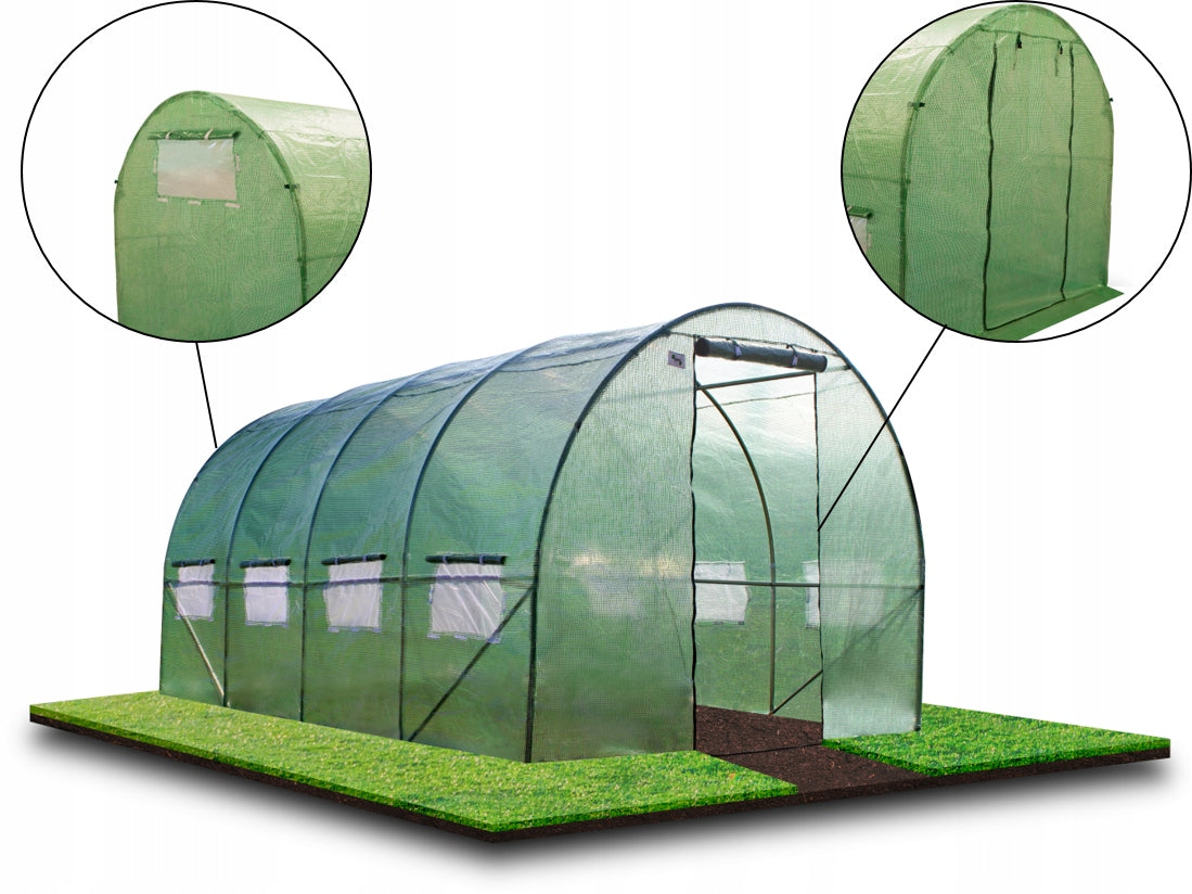 Sera de gradina, tip tunel cu cadru metalic, 250x400cm, 10mp (4 segmente)
