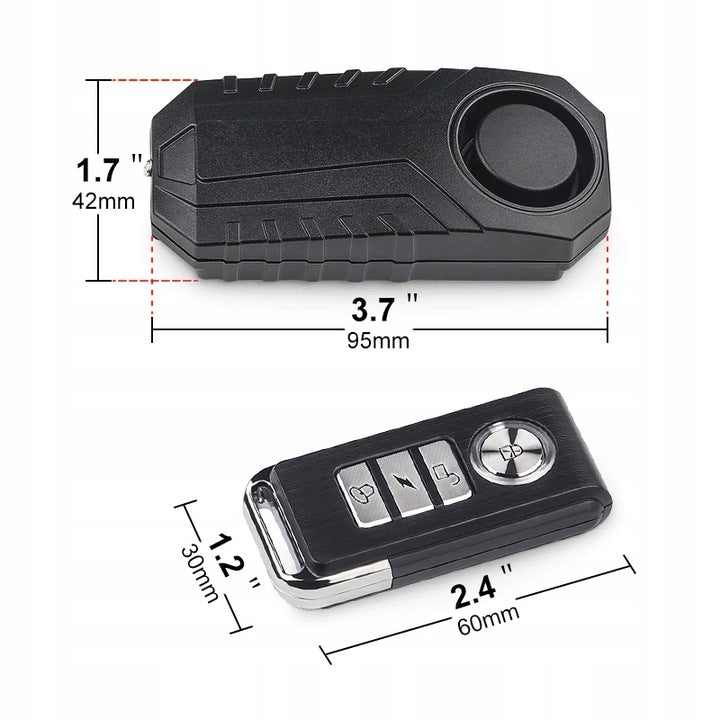 Alarma anti furt pentru biciclete si motociclete, senzor de vibratii, impermeabila, cu telecomanda, 113 db - 11