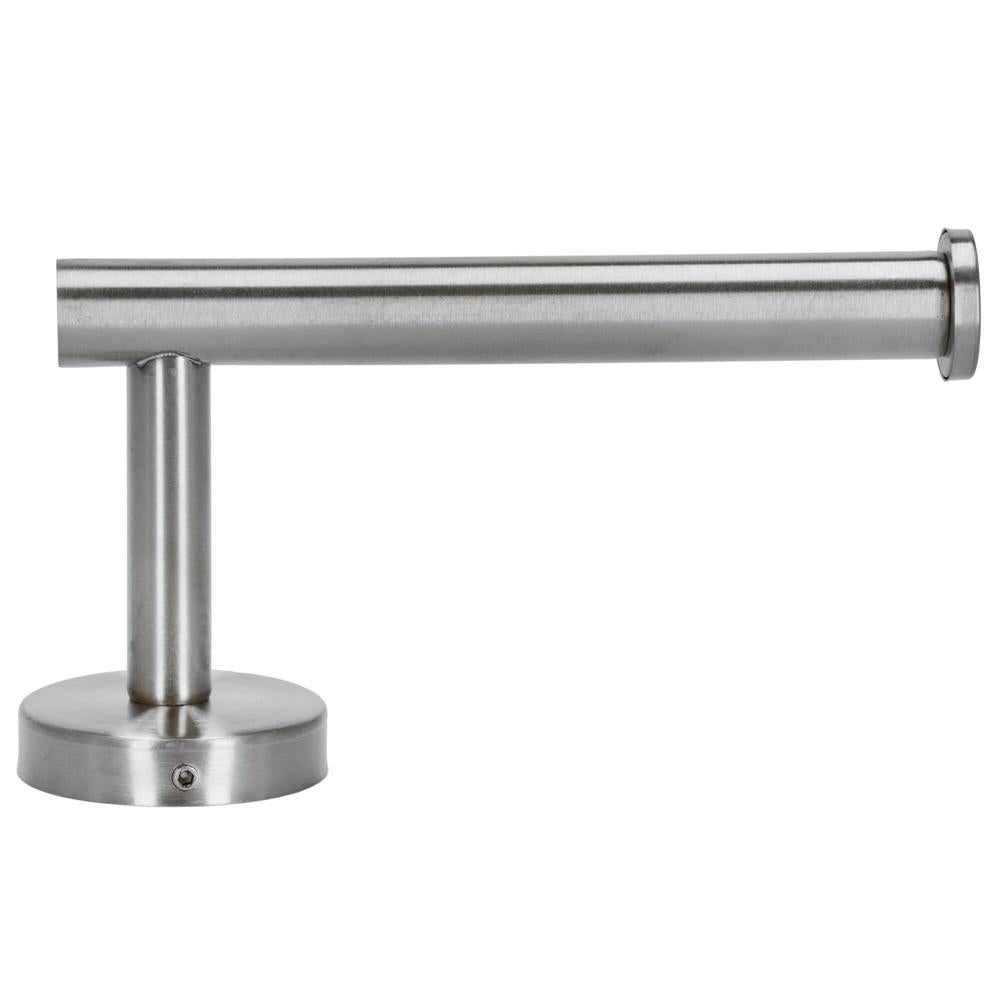 Suport hartie igienica din otel, sistem montare inclus, 16cm, argintiu lucios