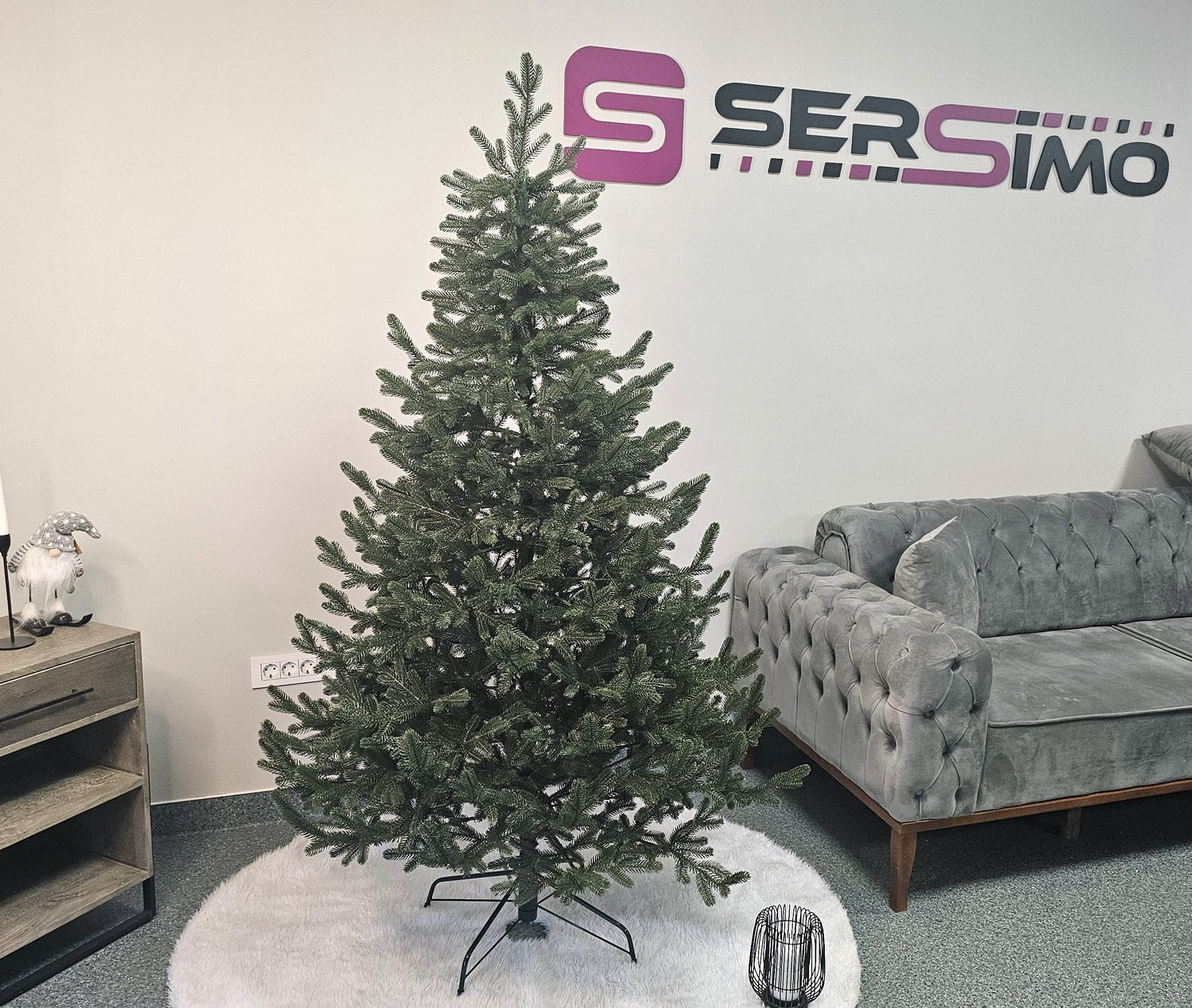 Brad artificial Christmas Deluxe by Sersimo, Viena verde, 3D, 180cm