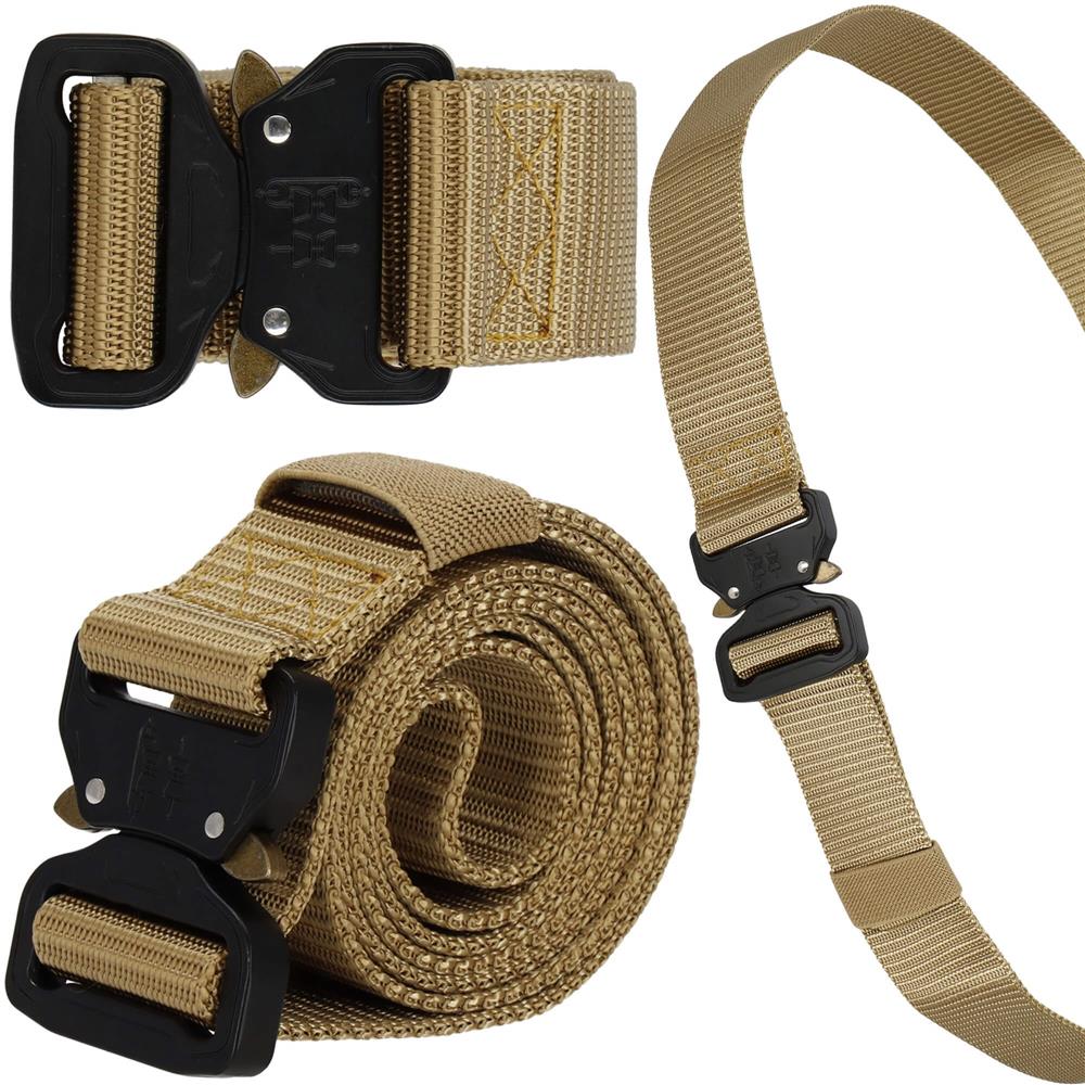 Curea centura Tactical Combat pentru barbati 3.7x125cm, rezistent, maro