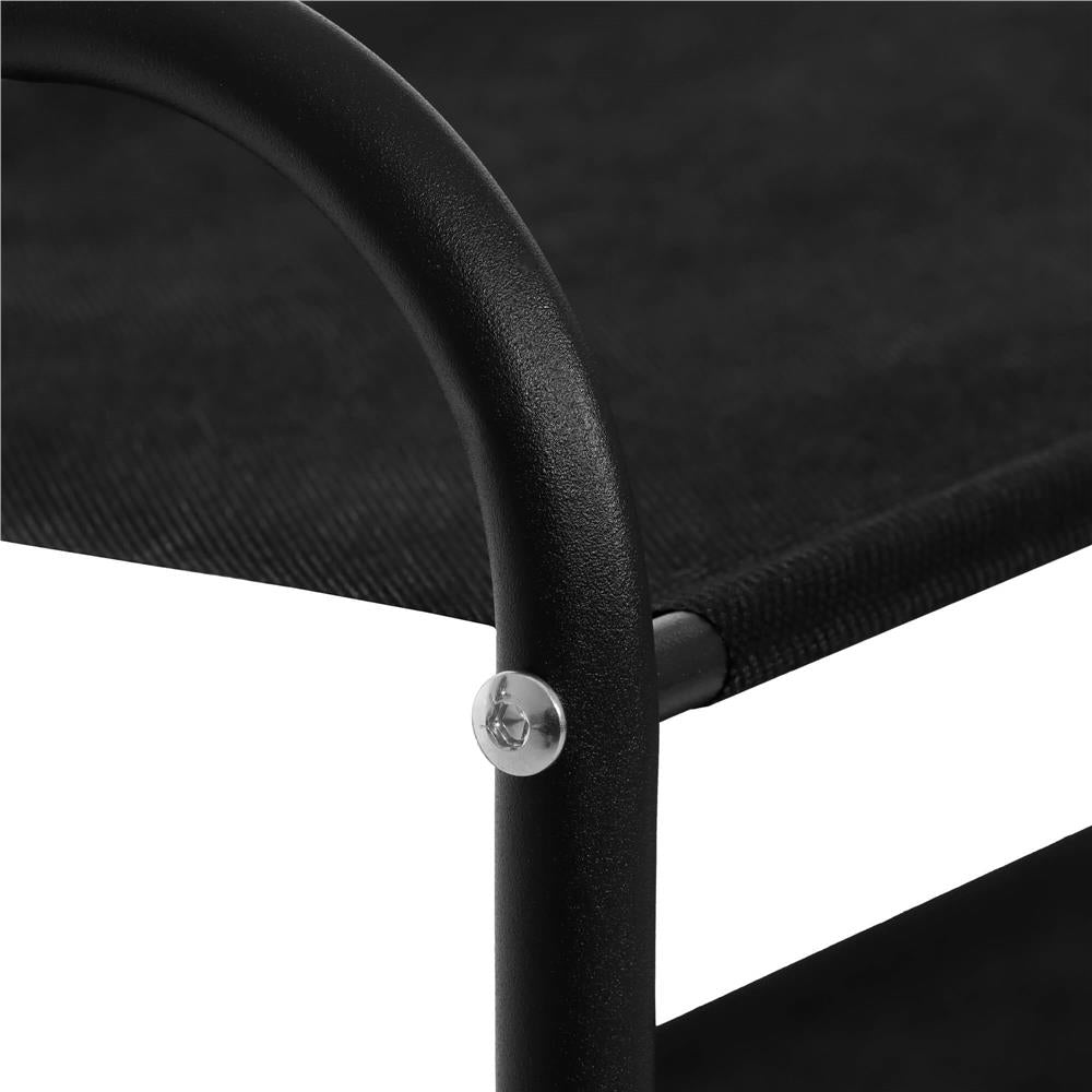 Cuier pentru haine cu banc de depozitare pantofi pe 4 polite, cadru metalic, 25x80x150cm, negru