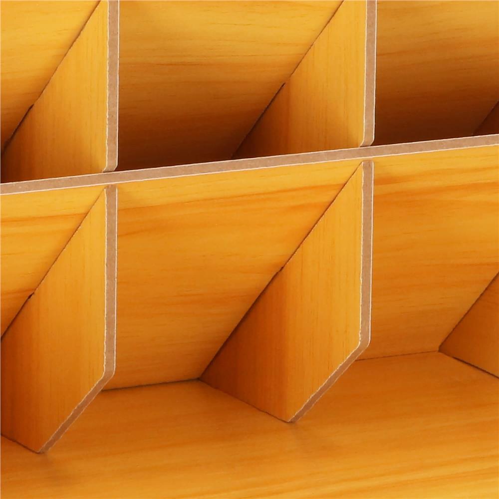 Organizator pentru birou, din lemn, cu 10 compartimente si sertar