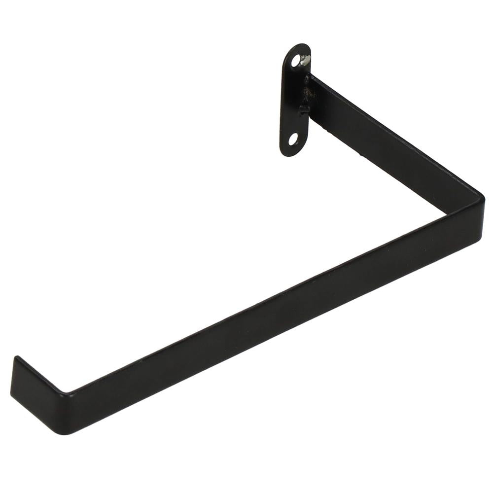 Suport hartie igienica din otel cu sertar depozitare, sistem montare inclus, 22cm, negru bej