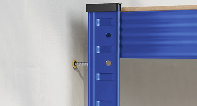 SONGMICS Raft de depozitare metalic, cu rafturi din MDF, 5 polite, max. 875 kg, 180x90x40cm, albastru
