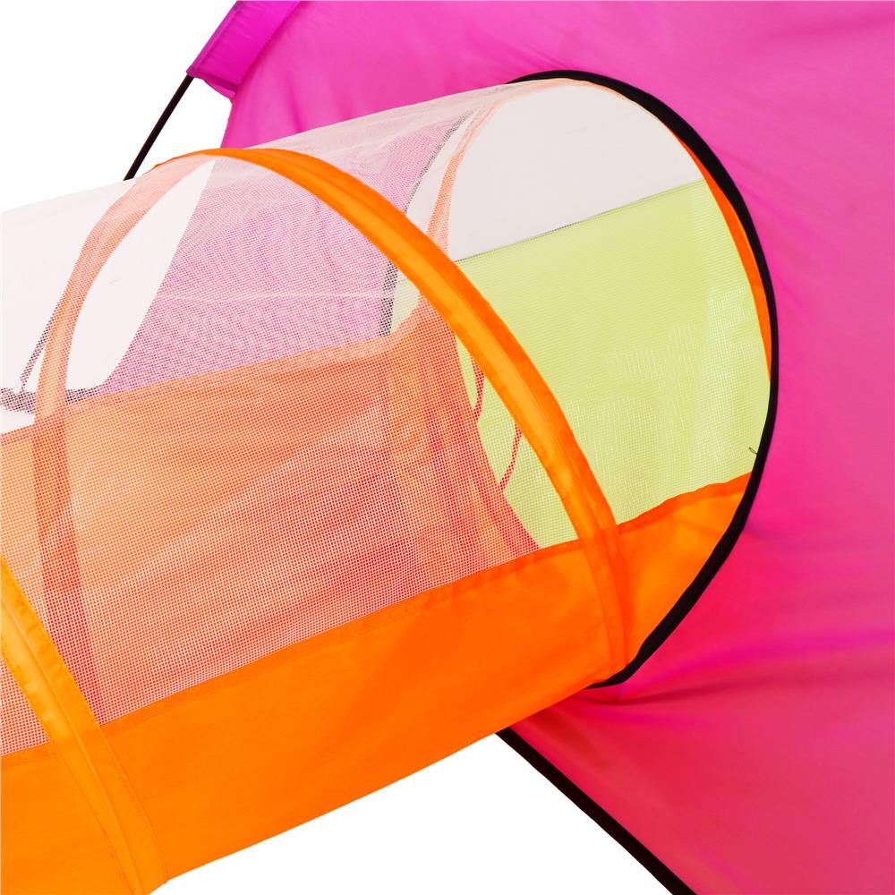 Loc de joaca 3 in 1 pentru copii, multifunctional, casuta, tunel si cort, 385x120x115cm, multicolor