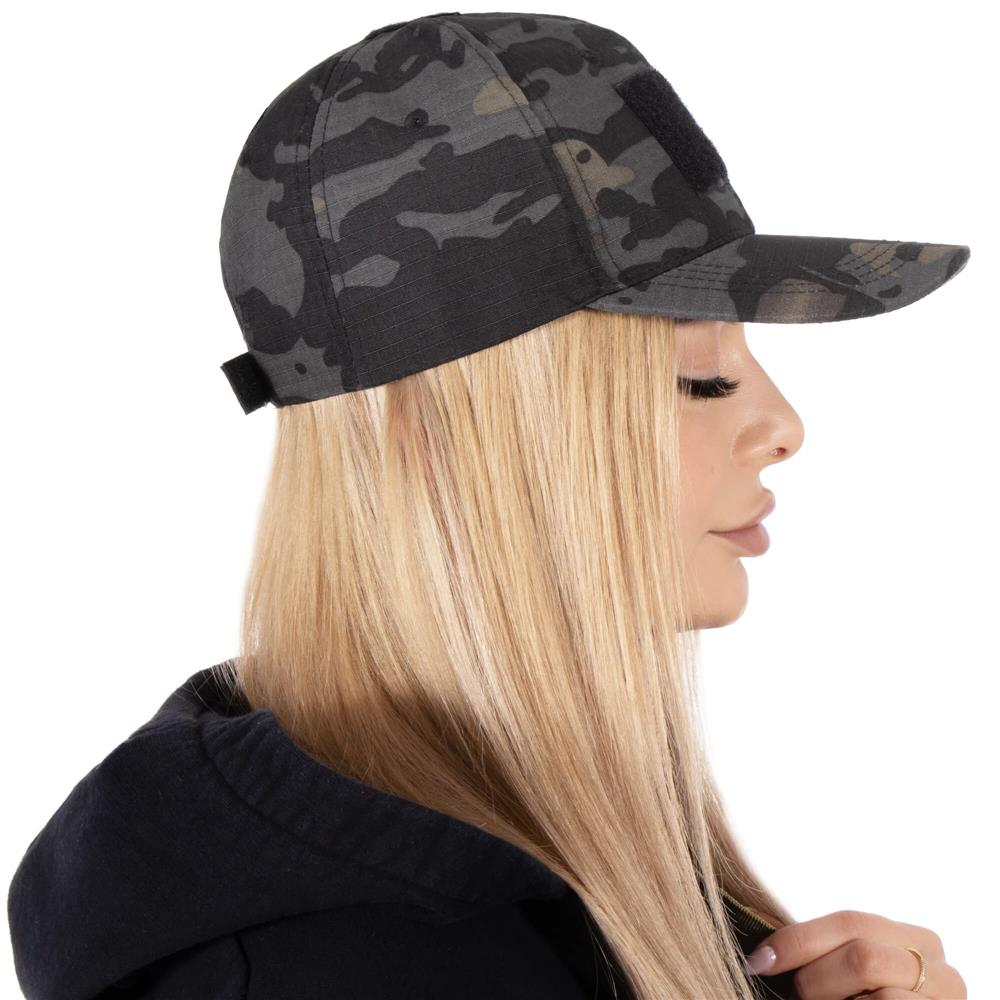 Sapca tactica cu cozoroc curbat, cu scai pentru atasare patch, unisex, culoare camuflaj