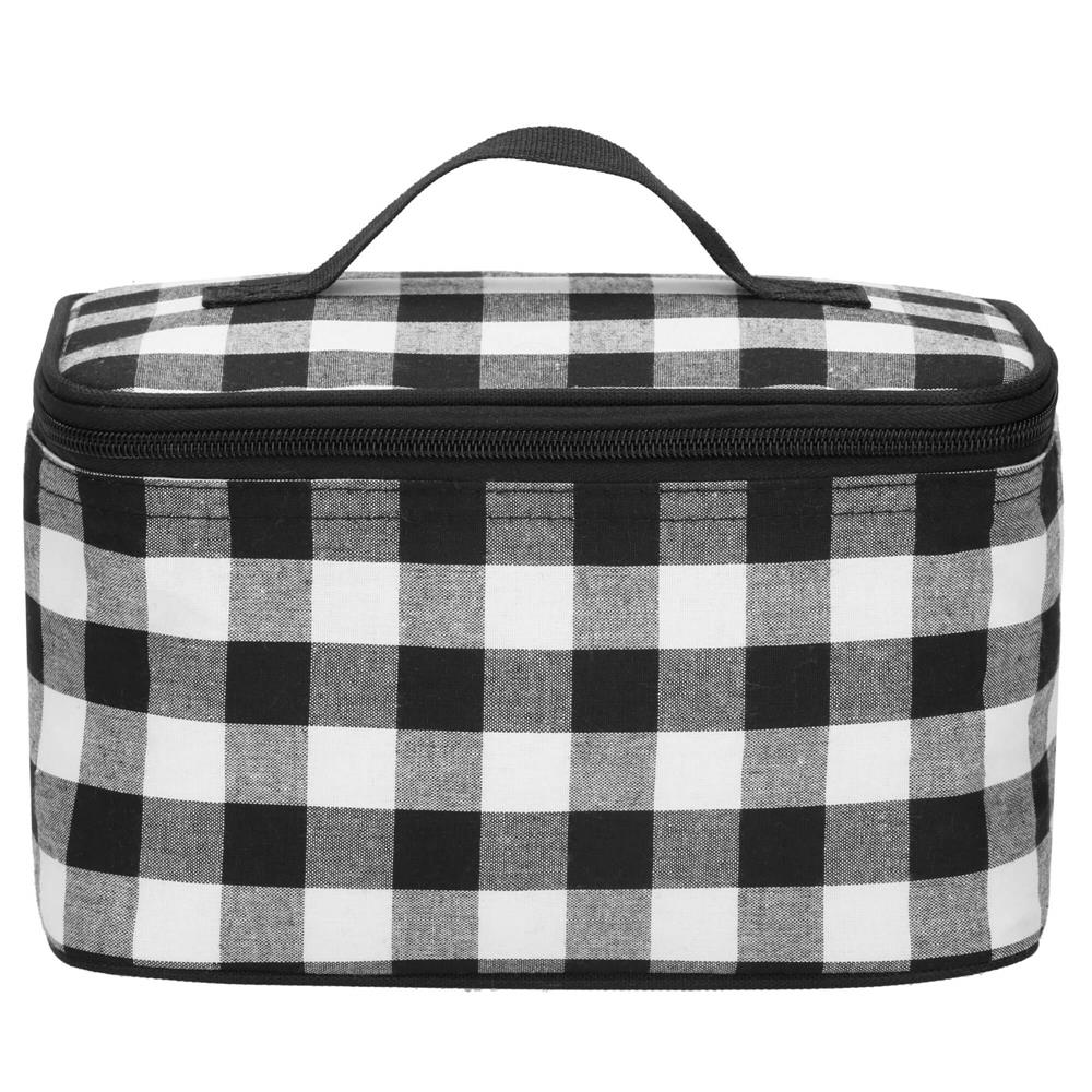 Cos de picnic echipat pentru 4 persoane Deluxe, din rachita, cu vesela si tacamuri, izolat termic, maro