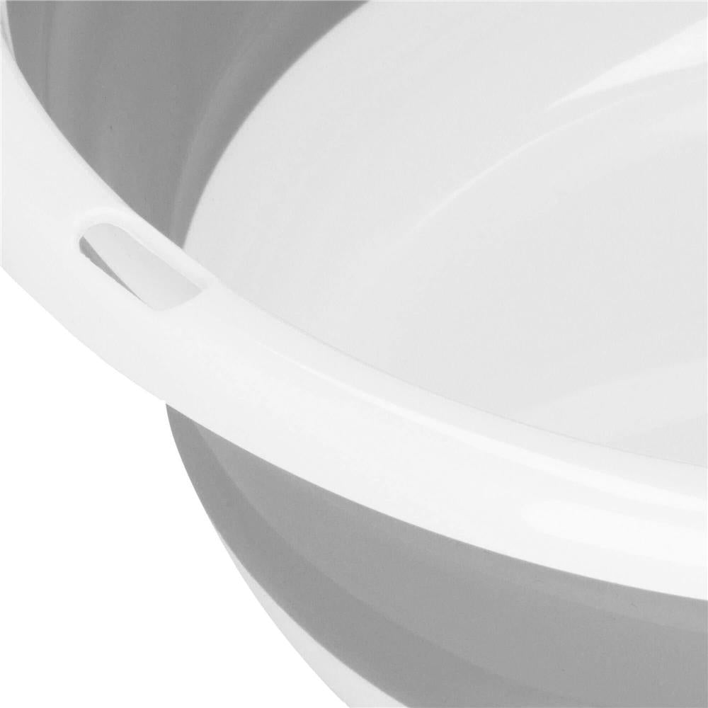 Lighean pliabil, rotund, din plastic si silicon, 37x15cm, 9litri, gri - 11