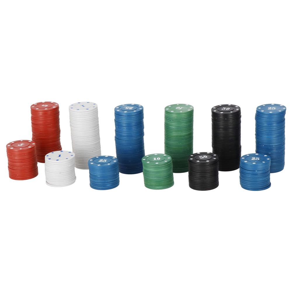 Set de Poker Complex cu 300 de jetoane, 2 seturi de carti, 5 zaruri, in servieta aluminiu