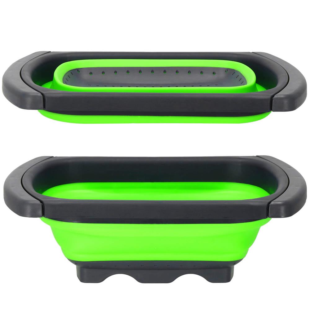 Strecuratoare pliabila pentru chiuveta, din plastic si silicon, brate extensibile, lungime 38-60cm