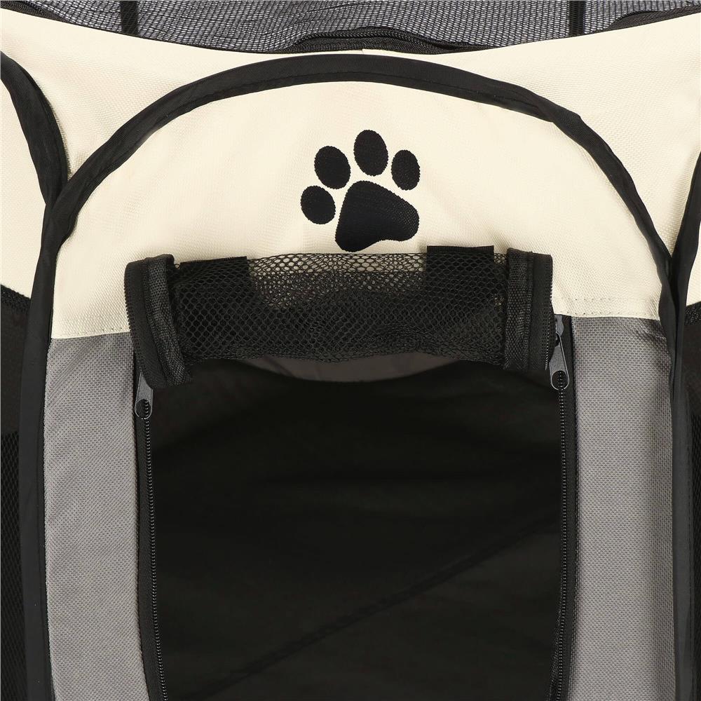 Tarc pliabil pentru animale de companie, diametru 73cm, gri crem