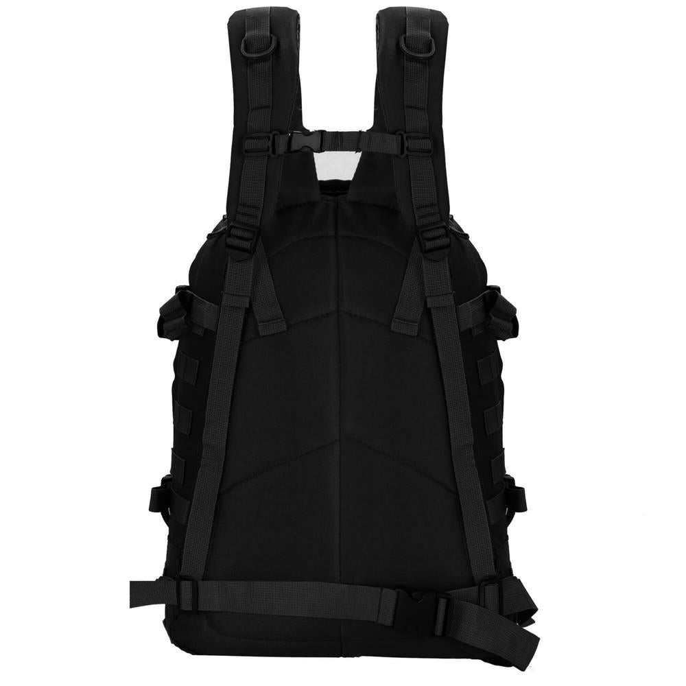 Rucsac militar pentru drumetie, impermeabil, compartimentat, 35L, negru