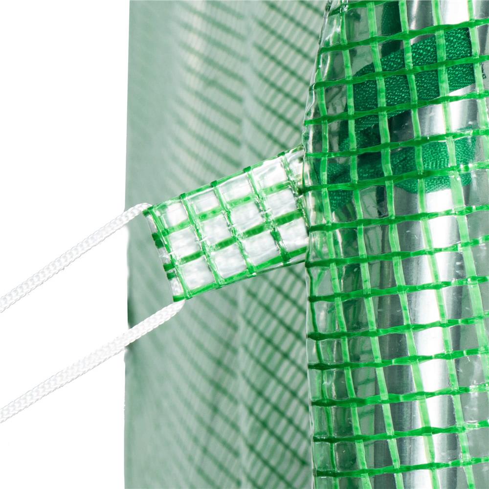 Folie inlocuire pentru sera 200x200x200 cm, PE 140g/mp cu plasa PP, UV4, 4 ferestre si usa cu fermoar, verde