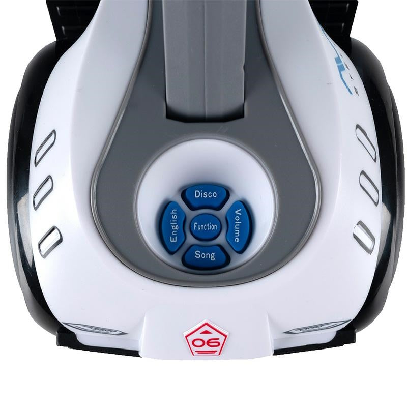 Robot rover interactiv pentru copii cu muzica, lumini, dans si invatare engleza, 19x16x11 cm, alb - 10