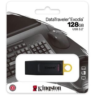 Memorie USB 3.2 / 3.1 / 3.0 / 2.0 Kingston, 128GB, DataTraveler, Black "PD KGT USB 128GB-BK"