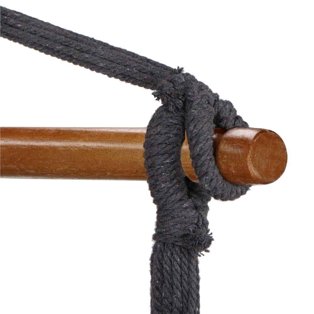 Hamac tip leagan suspendat pentru casa sau gradina HM43, gri inchis cu perne, 130x100cm, 150kg