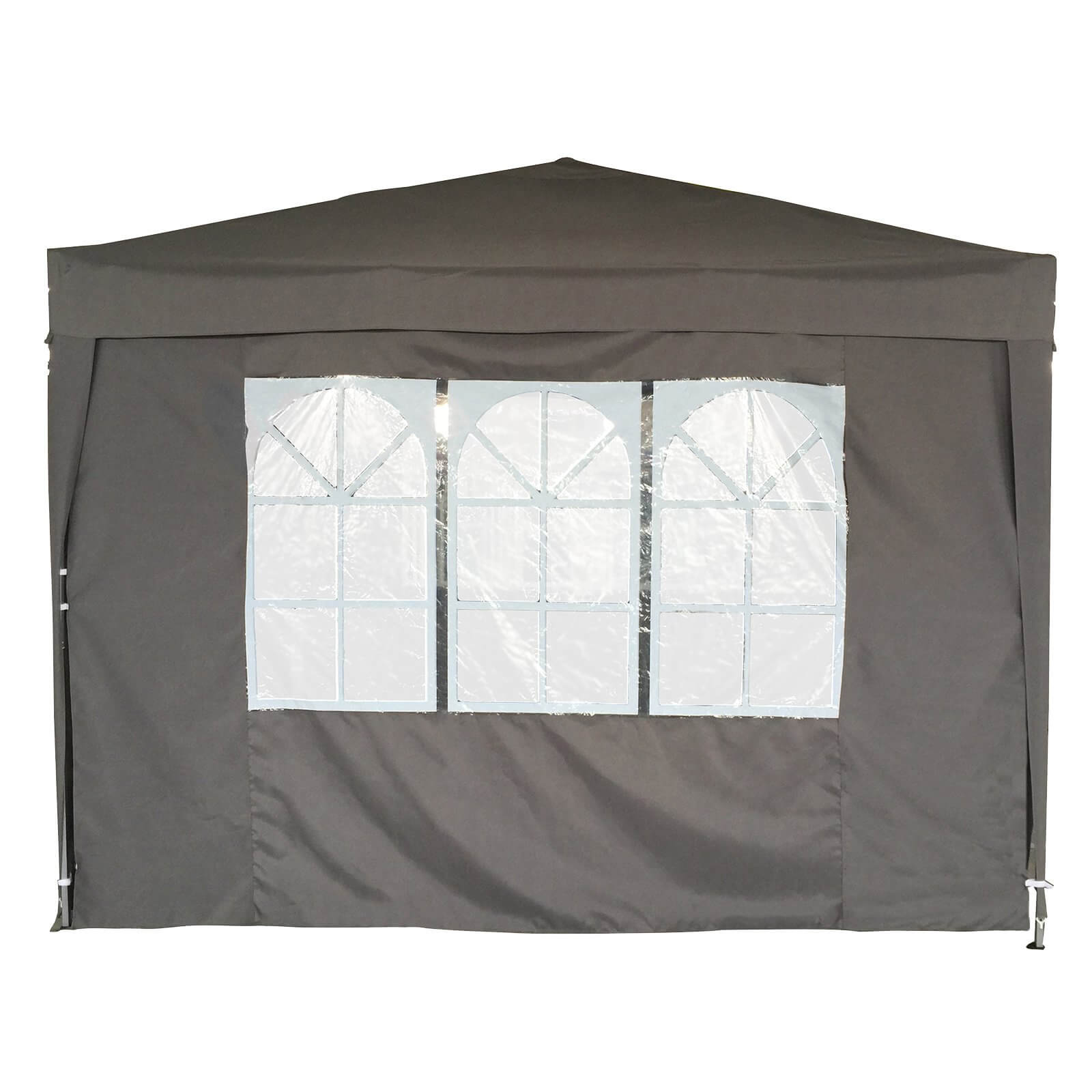 Cort pavilion de gradina pliabil, instalare automata pop-up, material textil oxford impermeabil, cu 4 pereti laterali, 300x300cm, gri