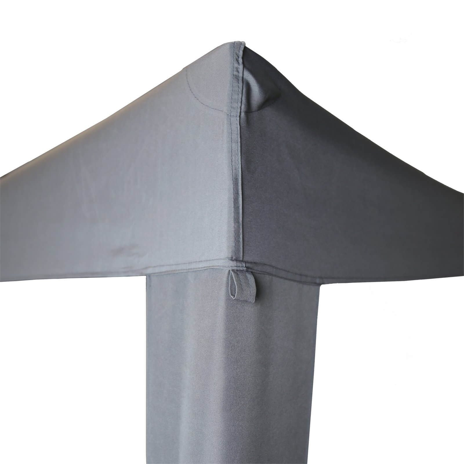 Cort pavilion de gradina pliabil, instalare automata pop-up, material textil oxford impermeabil, cu 4 pereti laterali, 300x300cm, gri