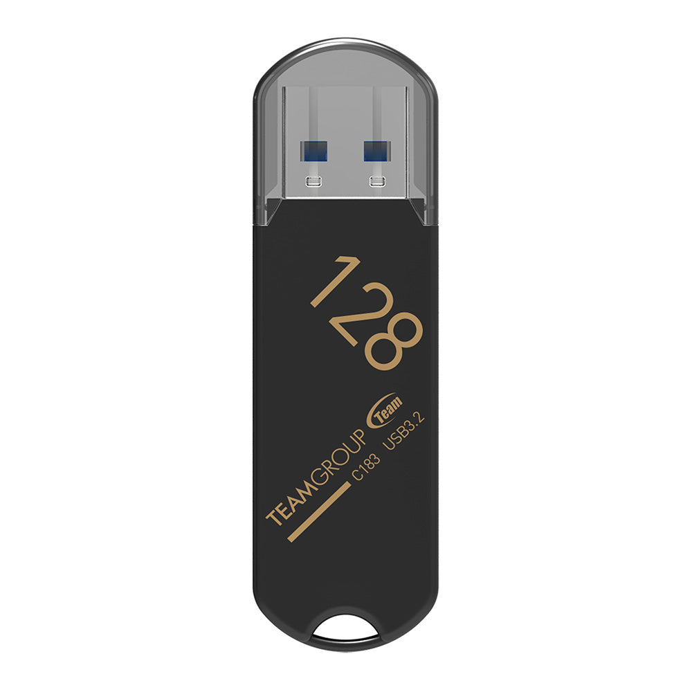 MEMORIE USB 3.2 TeamGroup C183, 128 GB, plastic, negru 