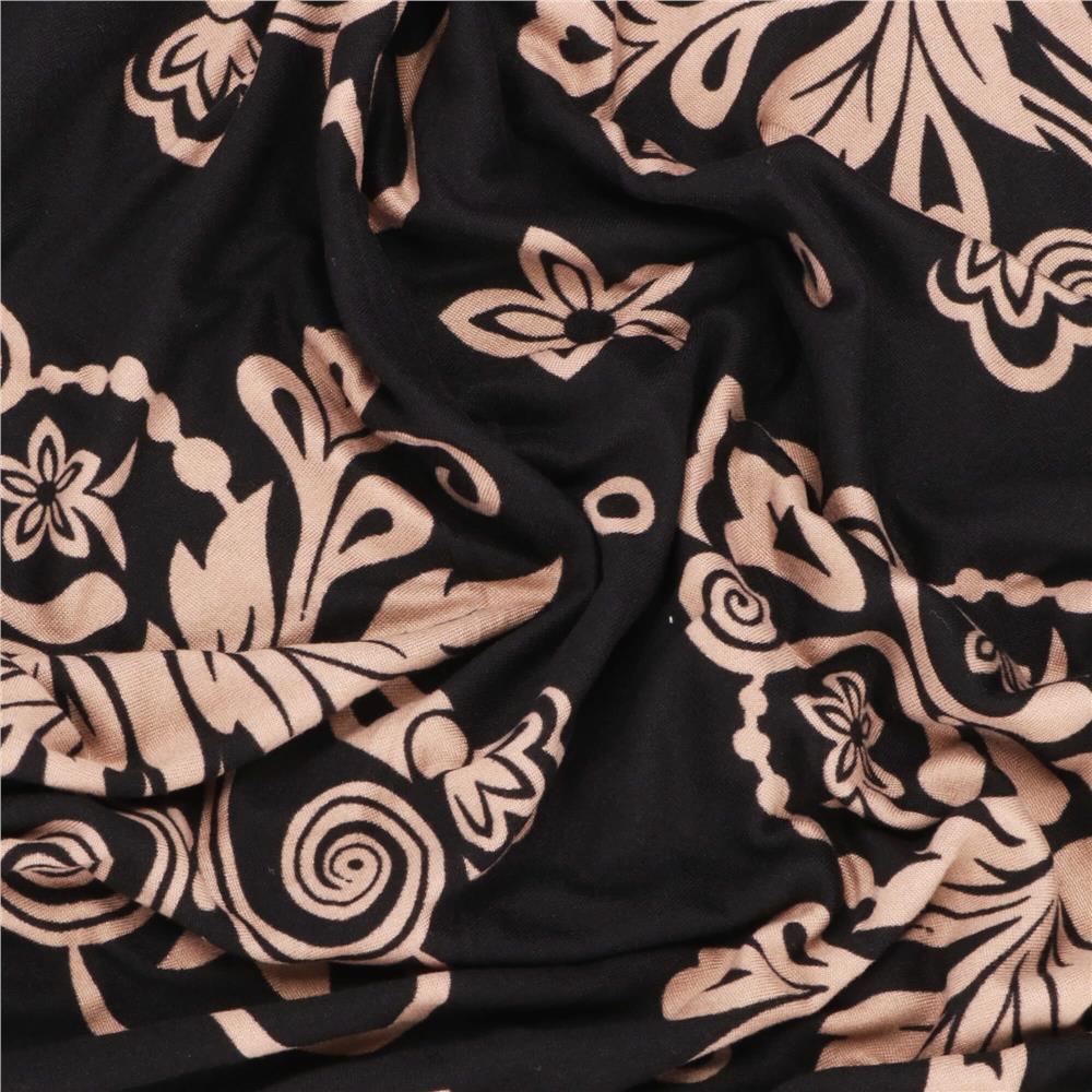 Husa pentru scaun, marime universala, poliester si spandex, 38x70cm, negru, bej