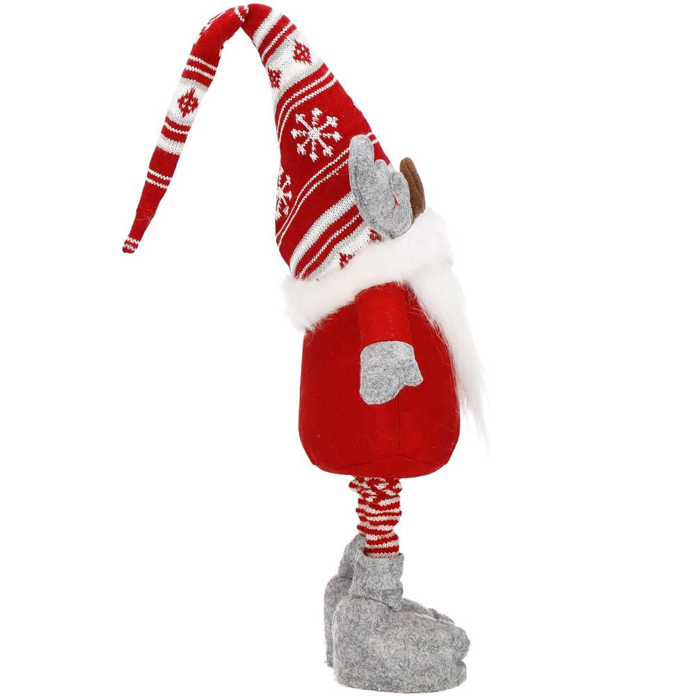 Figurina Craciun, Spiridus, picioare telescopice, inaltime extensibila 60-80cm