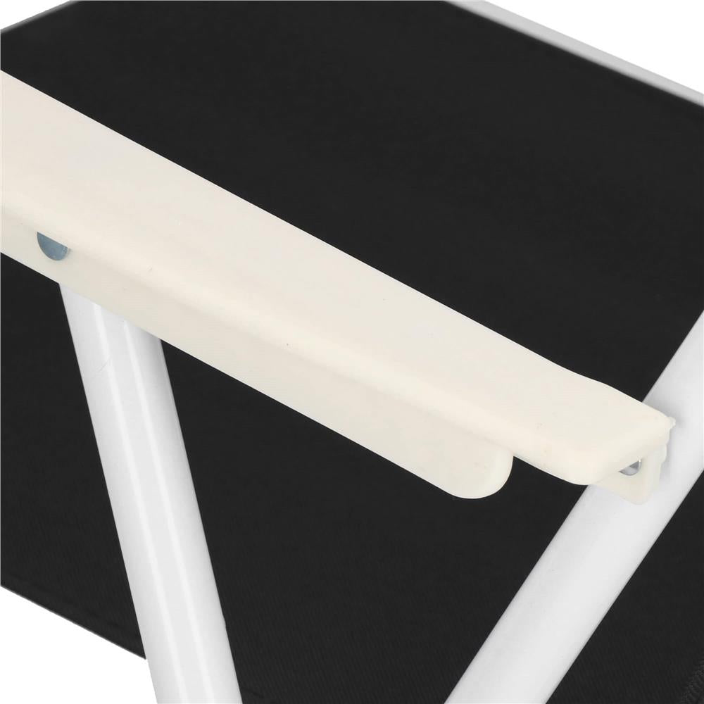 Scaun de plaja Sersimo, pliabil, 100kg, 52x73cm, negru alb