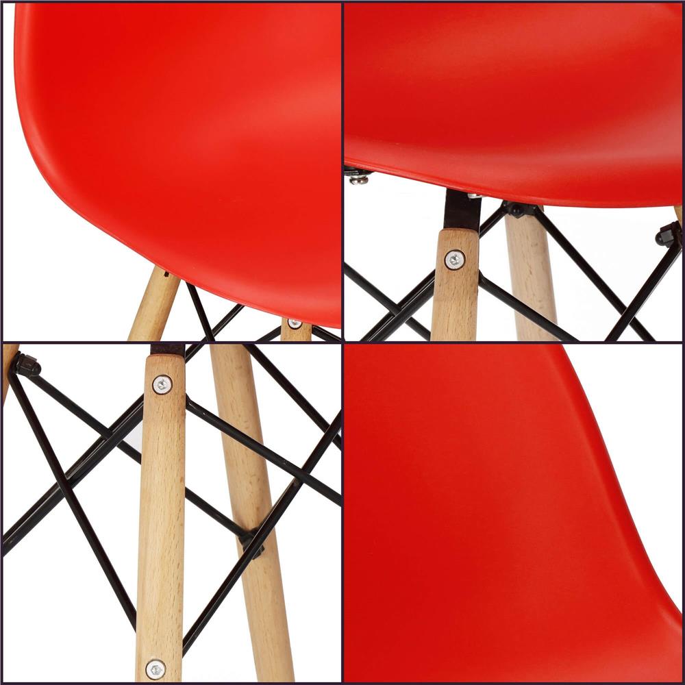 Scaun dining Scandinav pentru bucatarie, 38x42x82cm, rosu