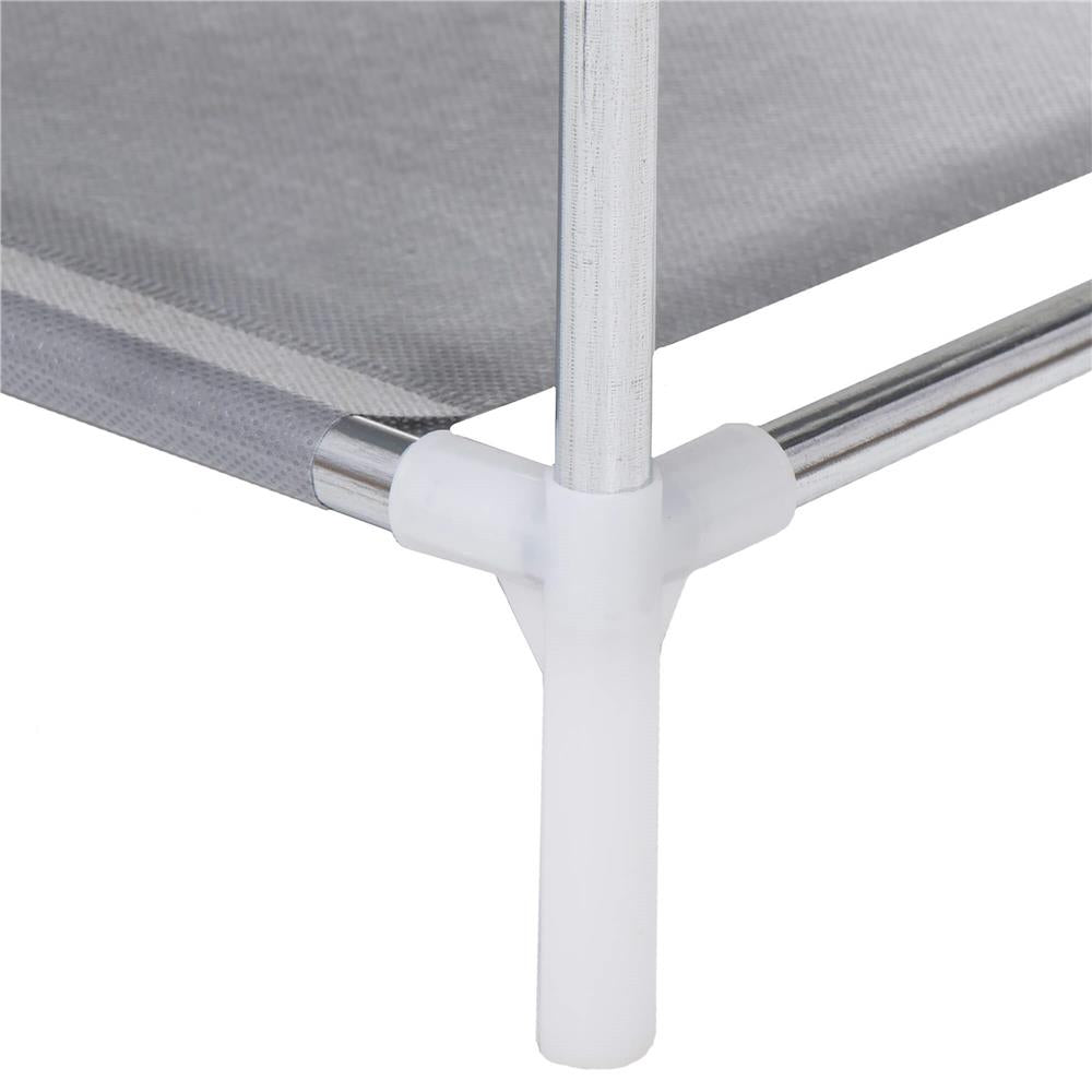 Pantofar din material textil, portabil, cu rafturi, 60x28x168cm, gri