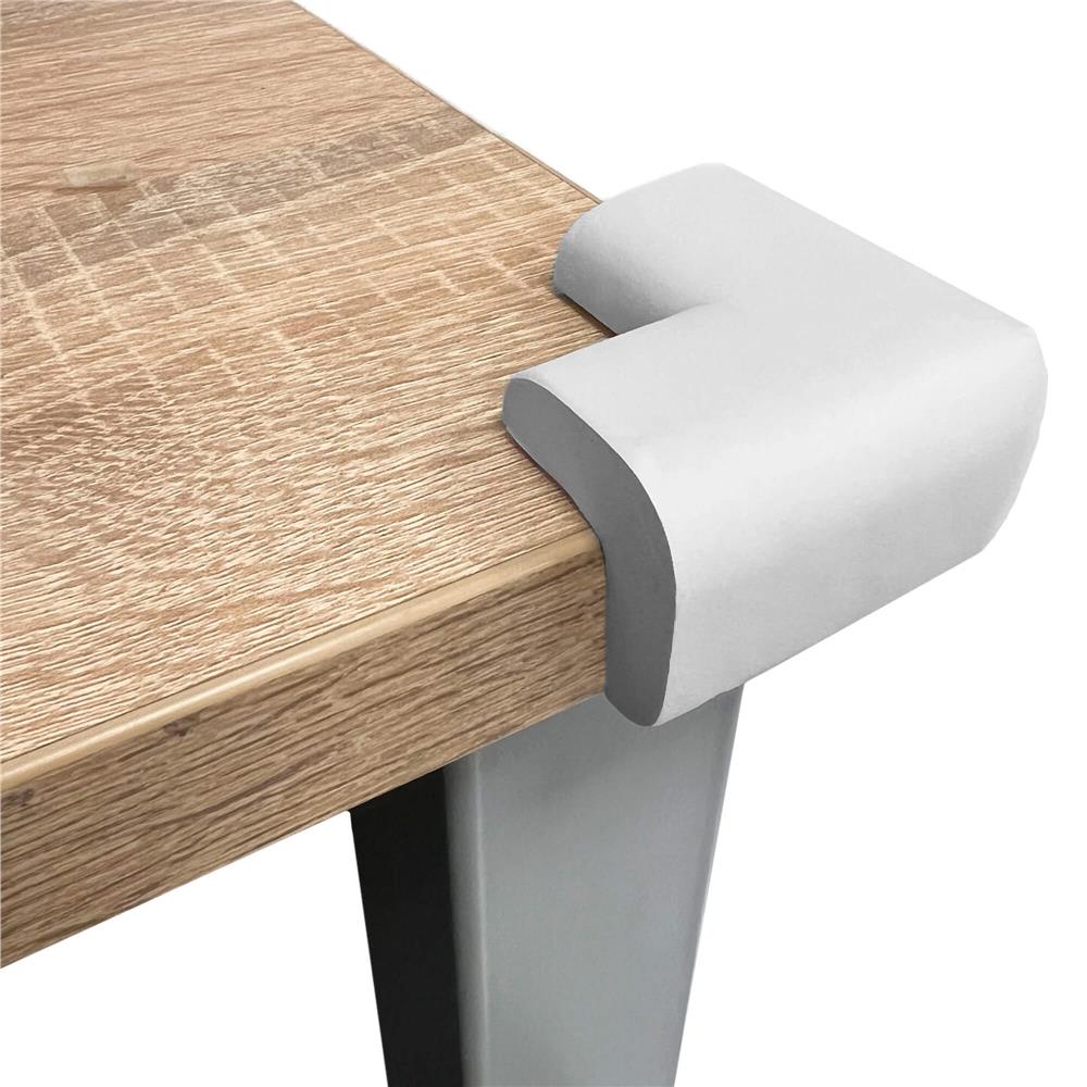 Set 10 protectii colturi pentru siguranta copii, 60x35mm, spuma EPE, gri