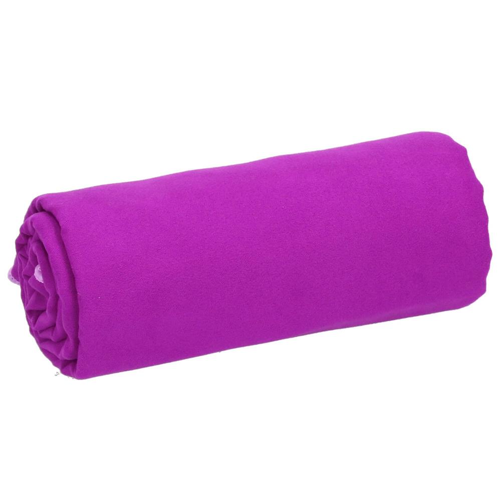Prosop de plaja cu uscare de rapida, husa de transport, 75x150cm, violet