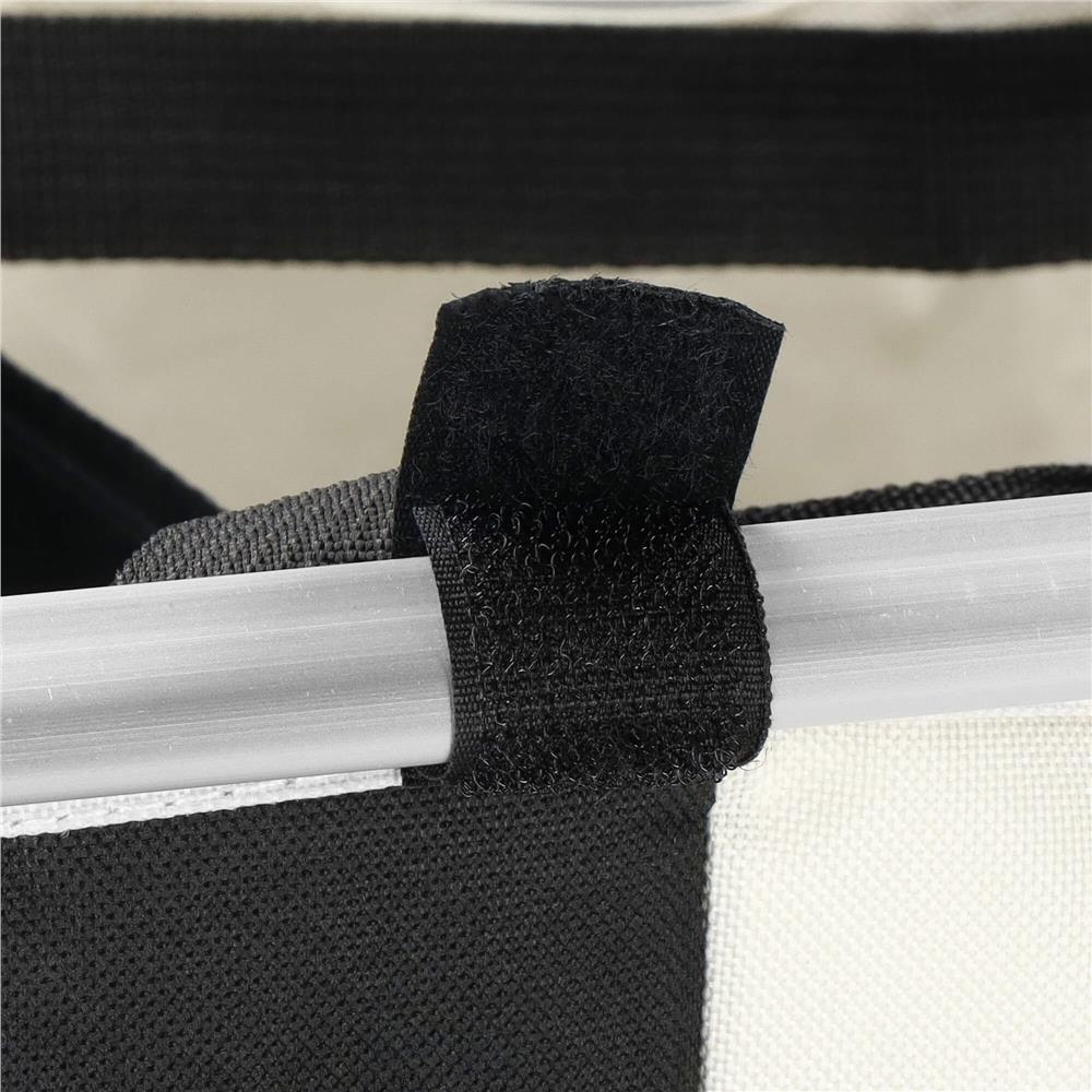 Cos de rufe cu 3 compartimente, cadru aluminiu, 60x40x68cm, 146 litri