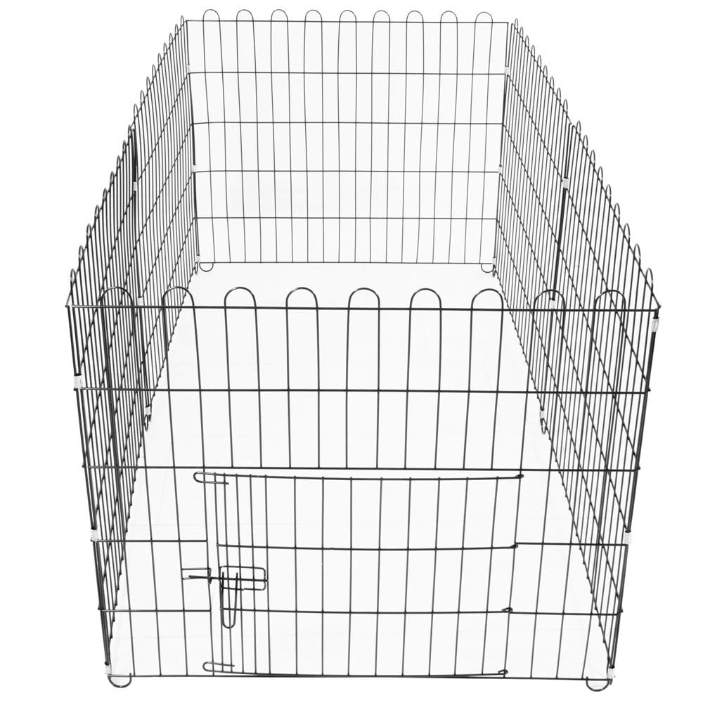 Tarc pentru animale de companie, din fier, forma configurabila, cu usa de acces, 3XL, 165x85x73cm, negru