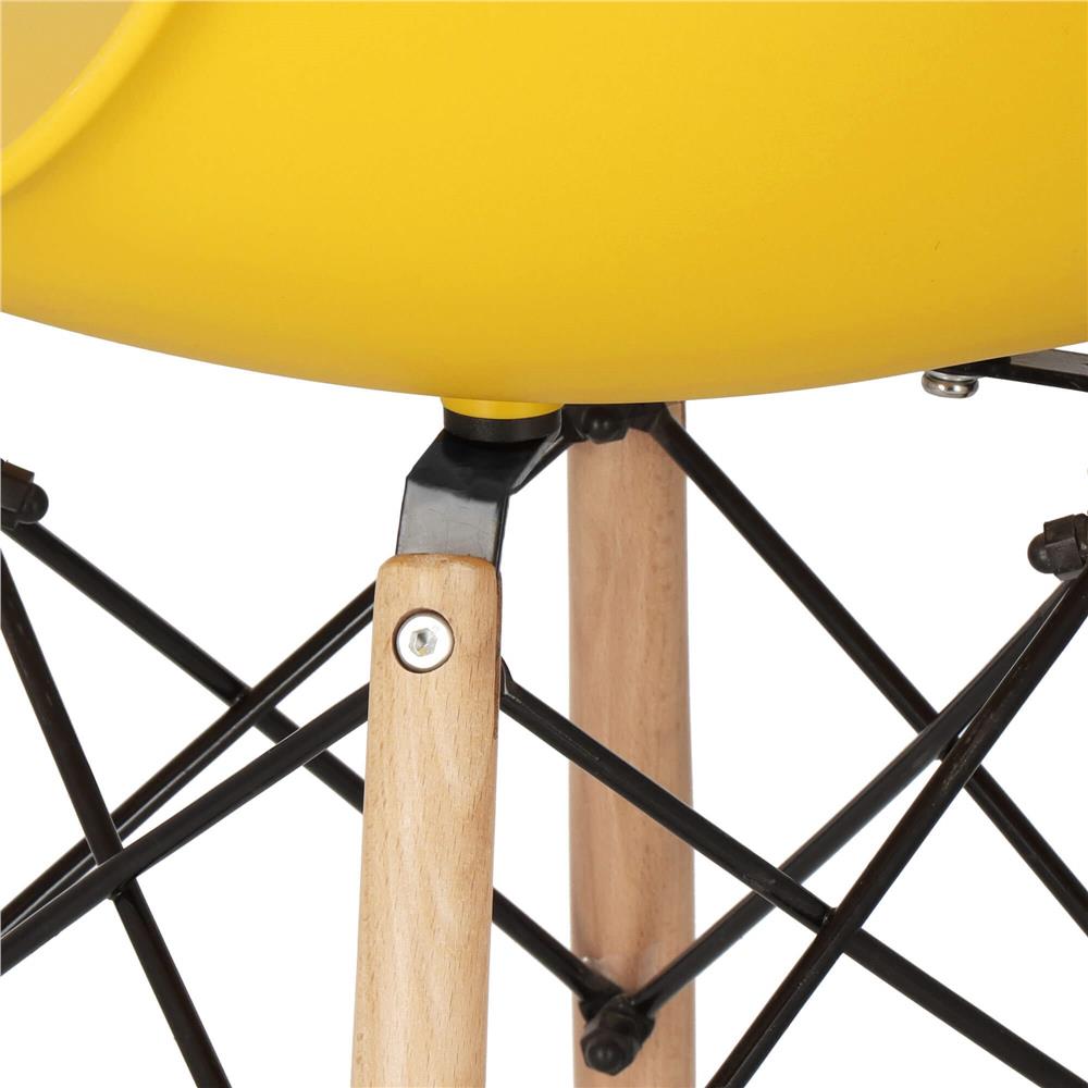 Scaun dining Scandinav pentru bucatarie, 38x42x82cm, galben