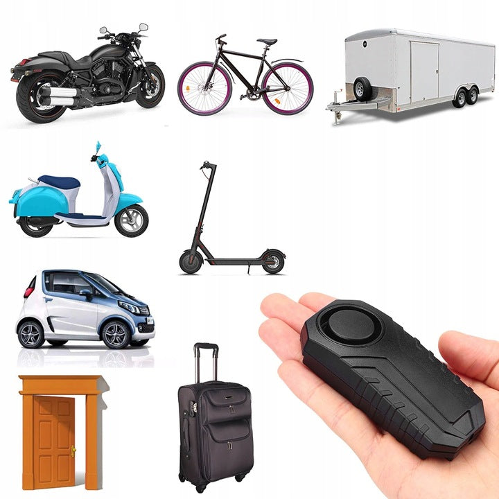 Alarma anti furt pentru biciclete si motociclete, senzor de vibratii, impermeabila, cu telecomanda, 113 db - 12
